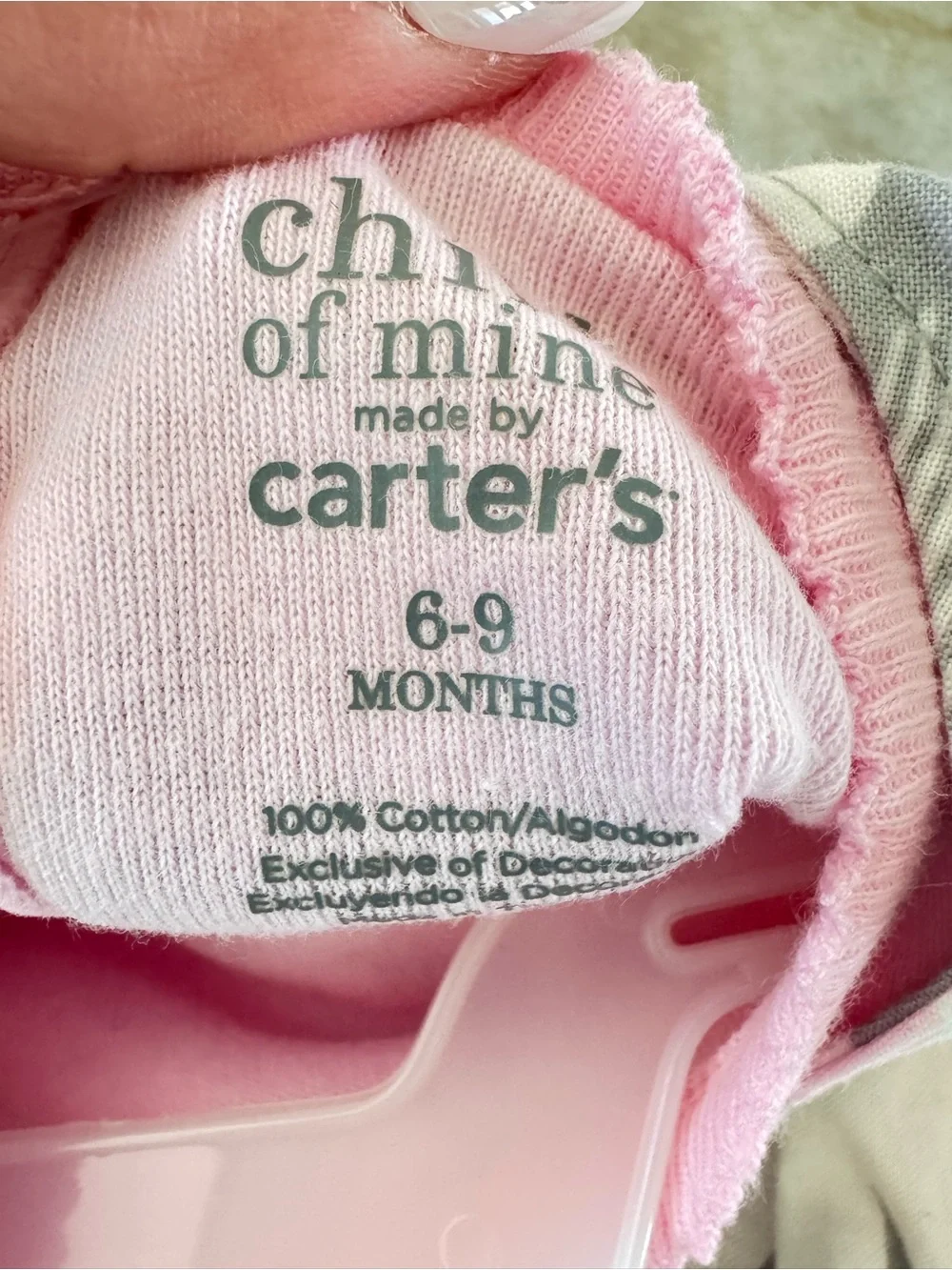 NWT Carter’s Child of Mine Floral Romper 6-9 Months Pink Gray Daisy One Piece
